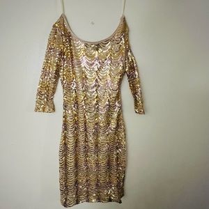 Windsor gold sequin dress